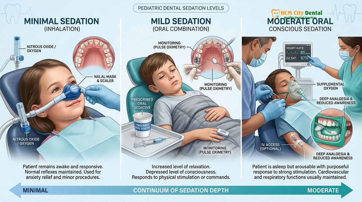Clinical photography related to pediatric sedation dentistry Vietnam