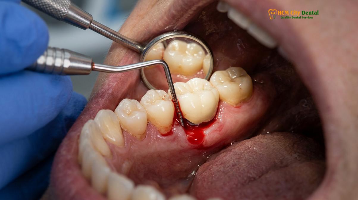 Clinical photography related to peri-implantitis treatment
