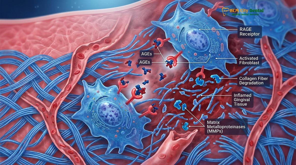 Visual illustration of periodontal disease diabetes