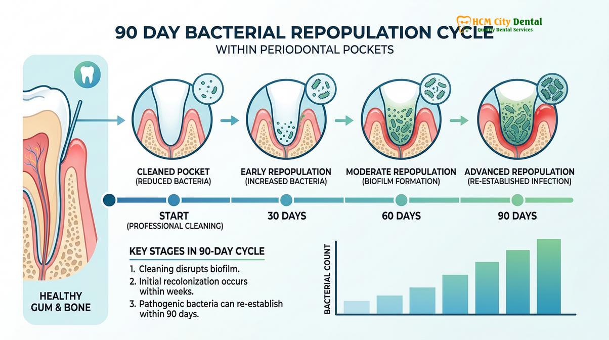 Summary diagram of periodontal maintenance