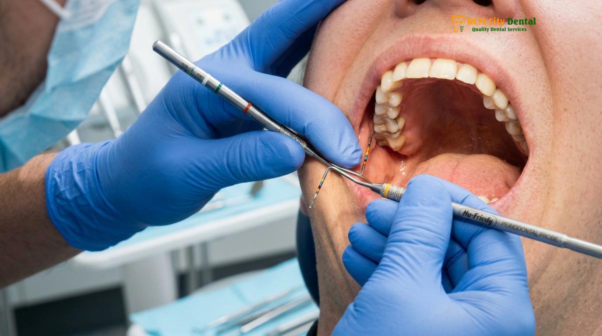 Clinical photography related to periodontal pocket depth