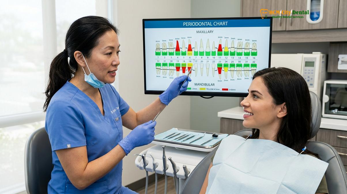 Visual description of periodontal treatment Vietnam vs Thailand