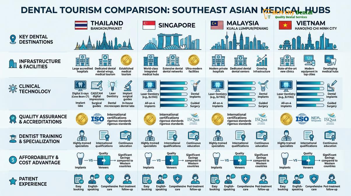 Summary diagram of periodontal treatment Vietnam vs Thailand