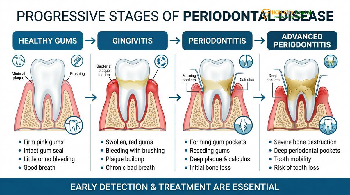 Summary diagram of periodontist Ho Chi Minh City