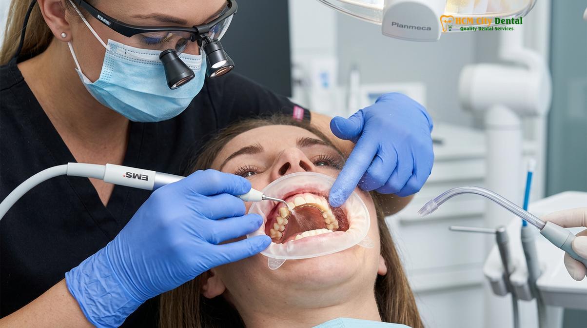 Visual illustration of permanent retainer plaque removal