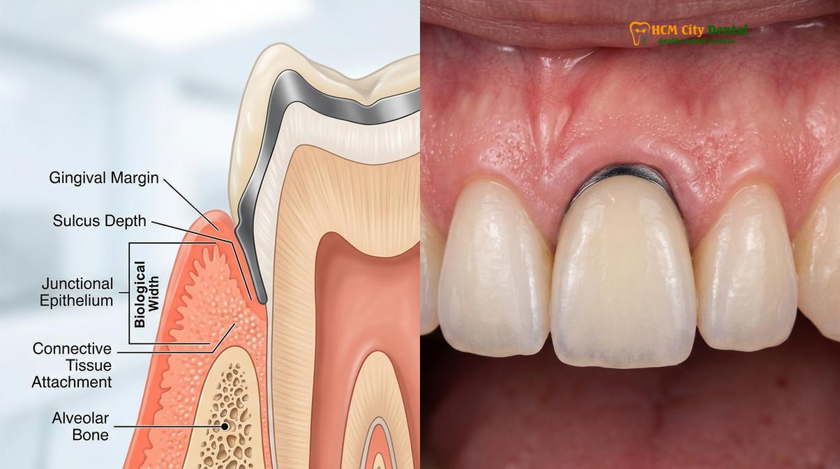 Clinical photography related to porcelain dental bridge