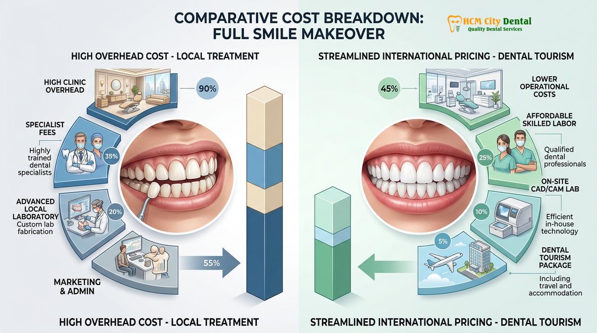 Clinical photography related to porcelain veneers cost vietnam vs australia