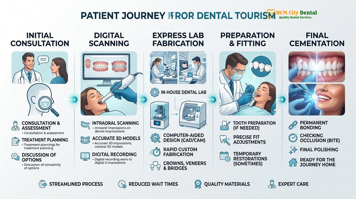 Summary diagram of porcelain veneers cost vietnam vs australia