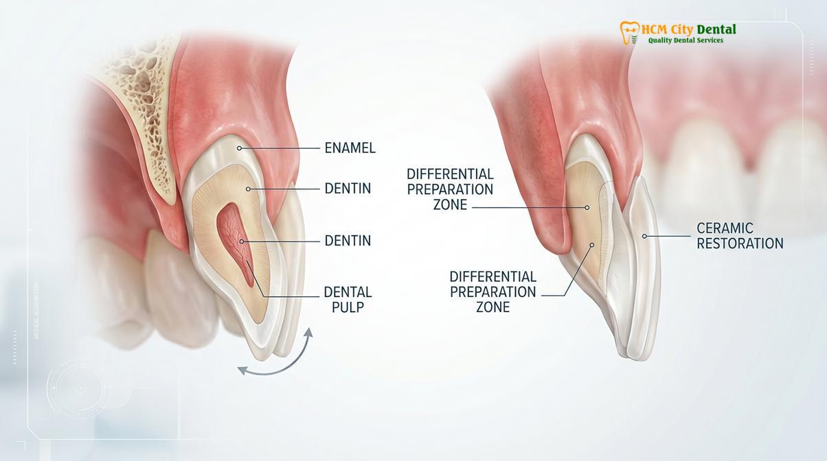 Clinical photography related to veneers for crooked teeth