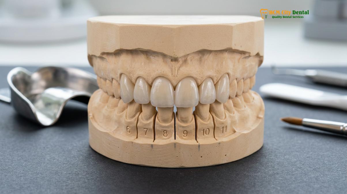 Visual description of porcelain vs composite veneers
