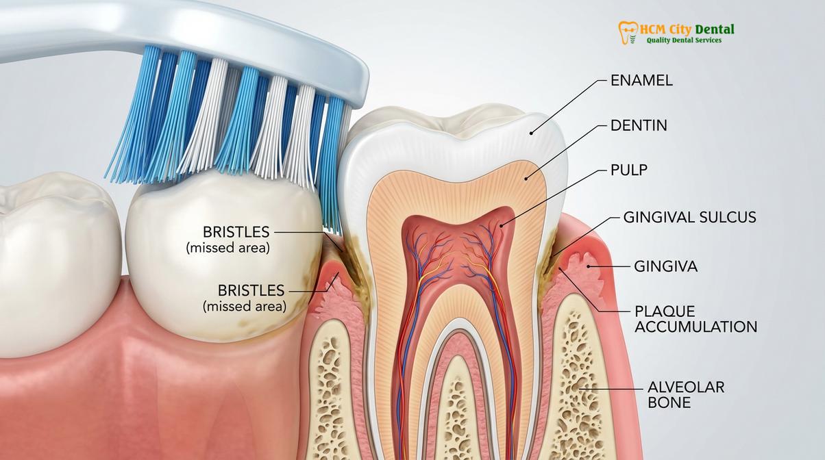 Clinical photography related to prevent tartar buildup