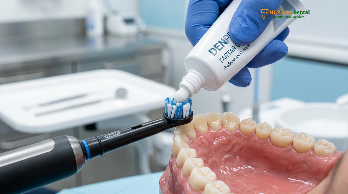 Visual description of prevent tartar buildup