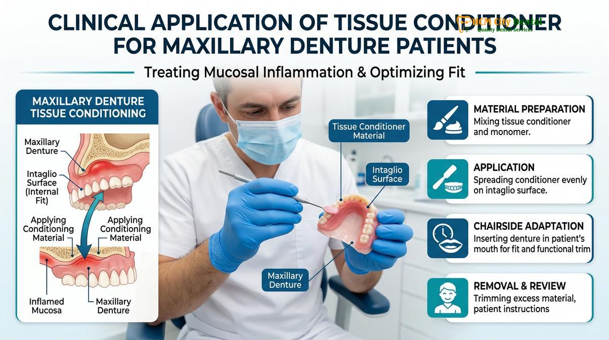 Summary diagram of Denture Stomatitis Treatment