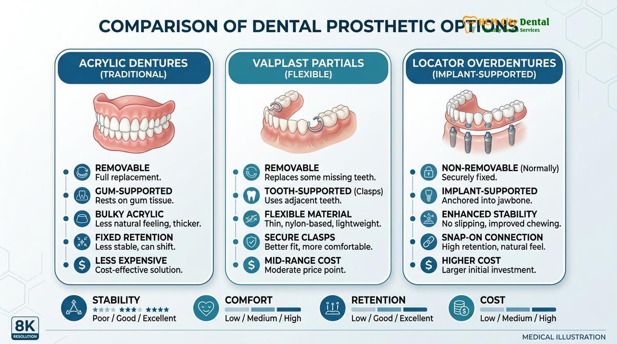 Summary diagram of Prosthodontic Examination Saigon
