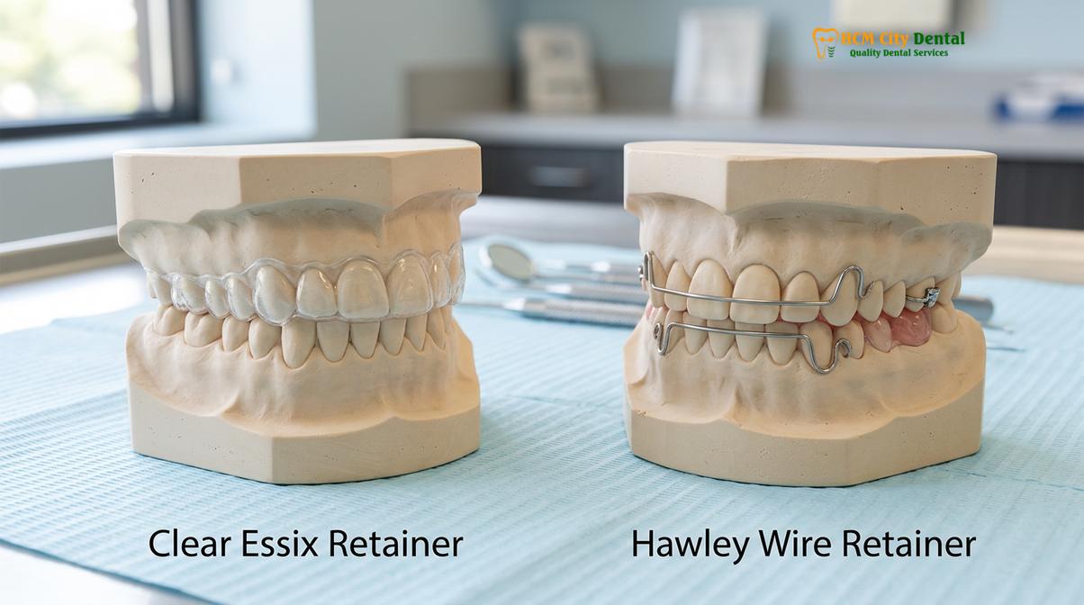 Visual description of retainer wisdom teeth
