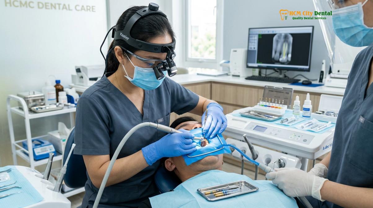 Clinical illustration of Root Canal Cost Vietnam vs Canada