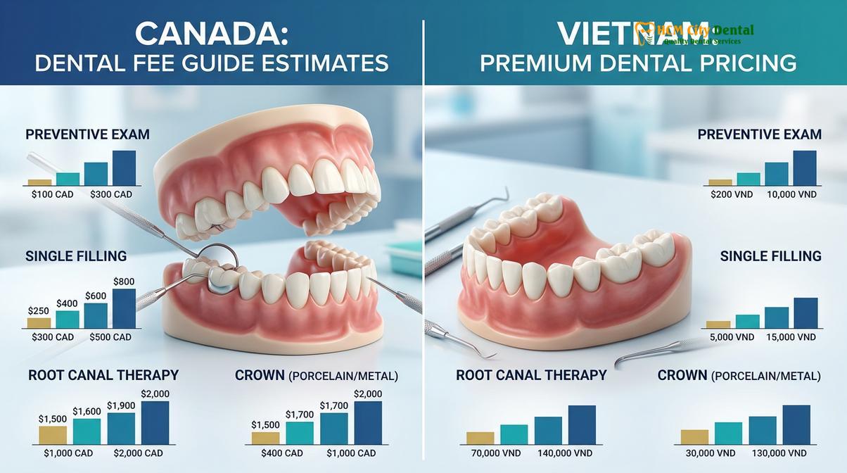 Clinical photography related to Root Canal Cost Vietnam vs Canada