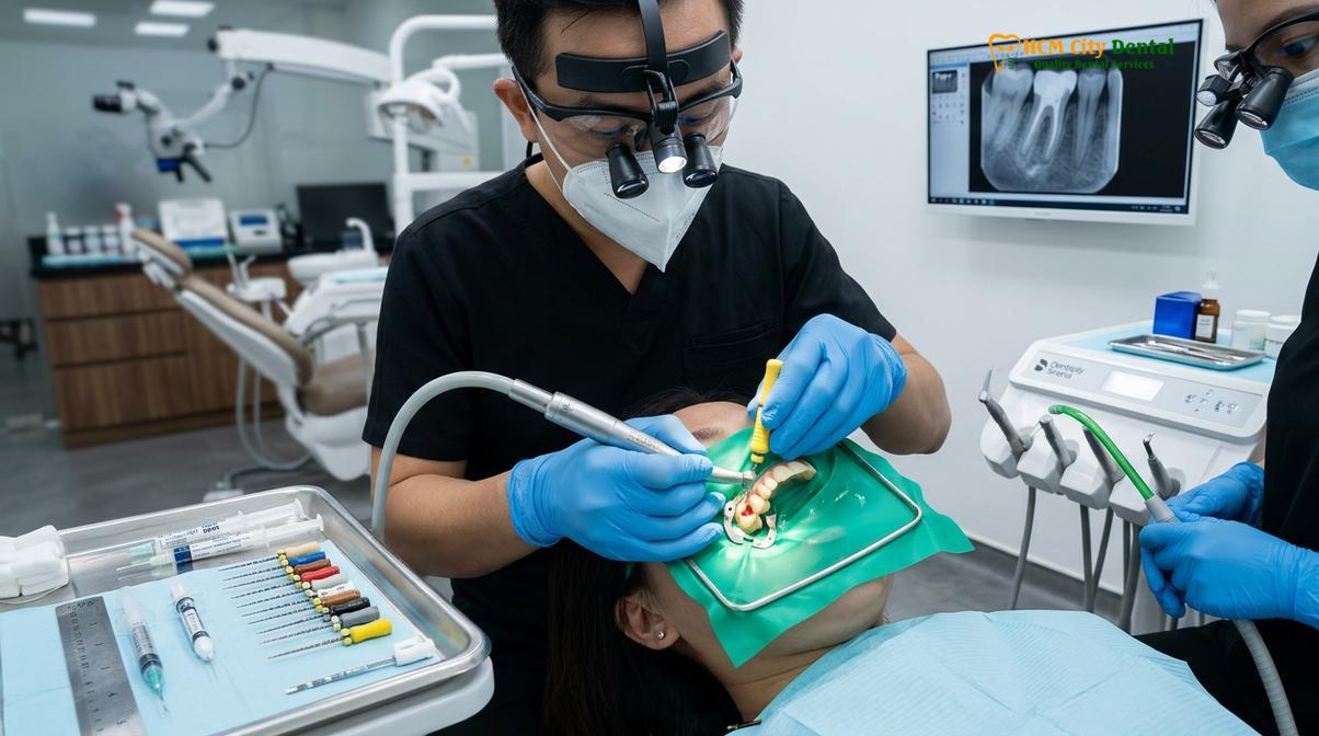 Clinical illustration of Root Canal Cost Vietnam vs Korea