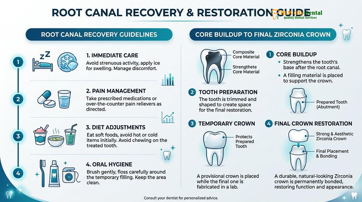 Summary diagram of Root Canal Cost Vietnam vs Korea