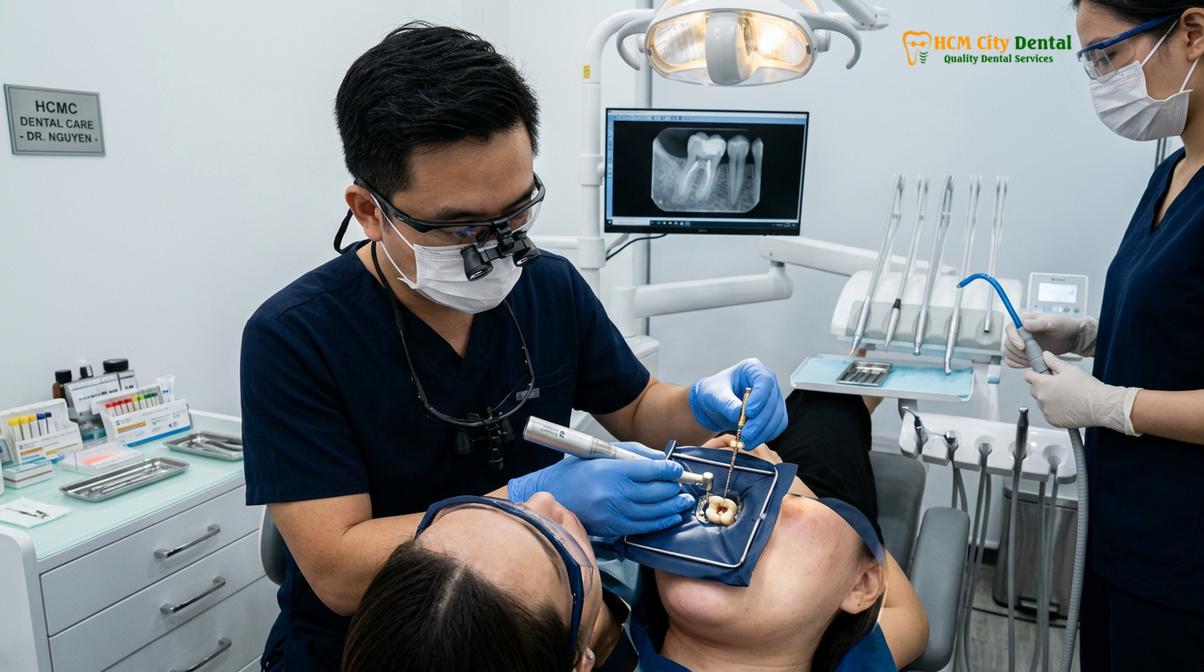 Clinical illustration of Root Canal Cost Vietnam vs Singapore