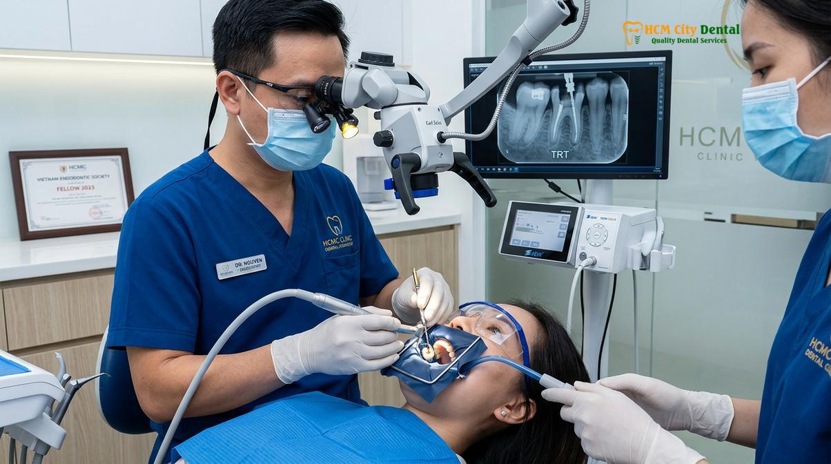 Clinical illustration of Root Canal Cost Vietnam vs UK