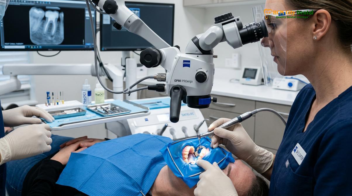 Clinical photography related to Root Canal Retreatment HCMC
