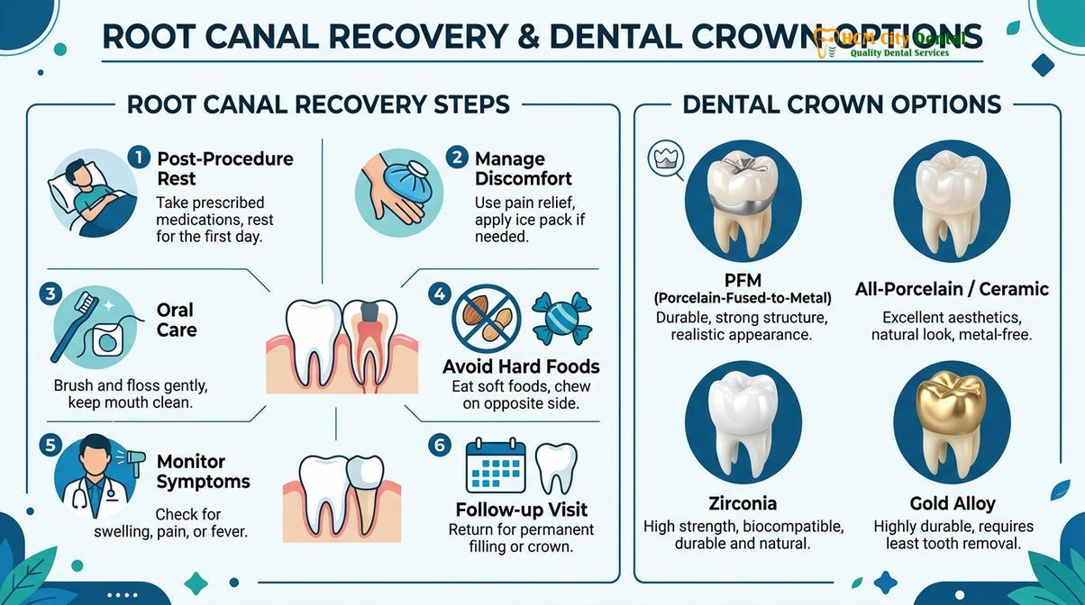 Summary diagram of Root Canal vs Tooth Extraction