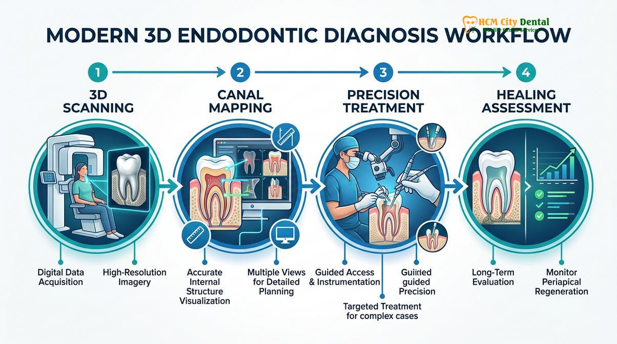 Visual illustration of Root Canal CBCT Scan