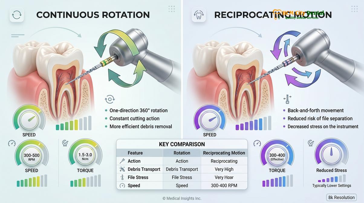 Visual description of Rotary Root Canal Treatment