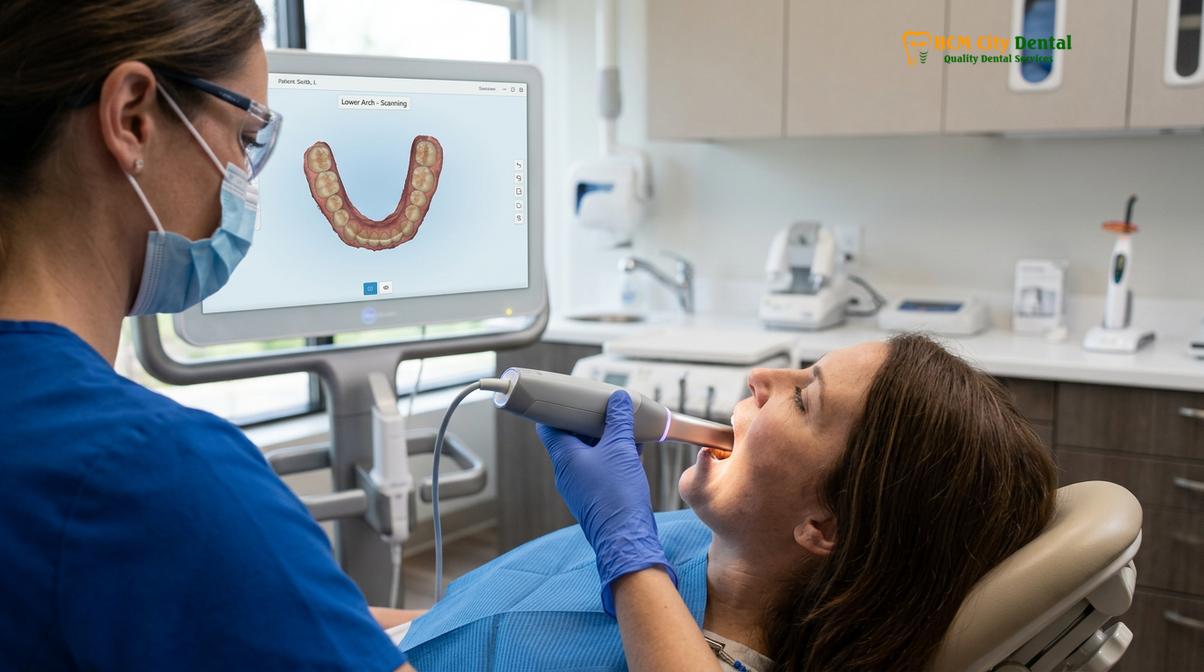 Clinical illustration of Same Day Dental Filling CEREC CAD CAM Saigon