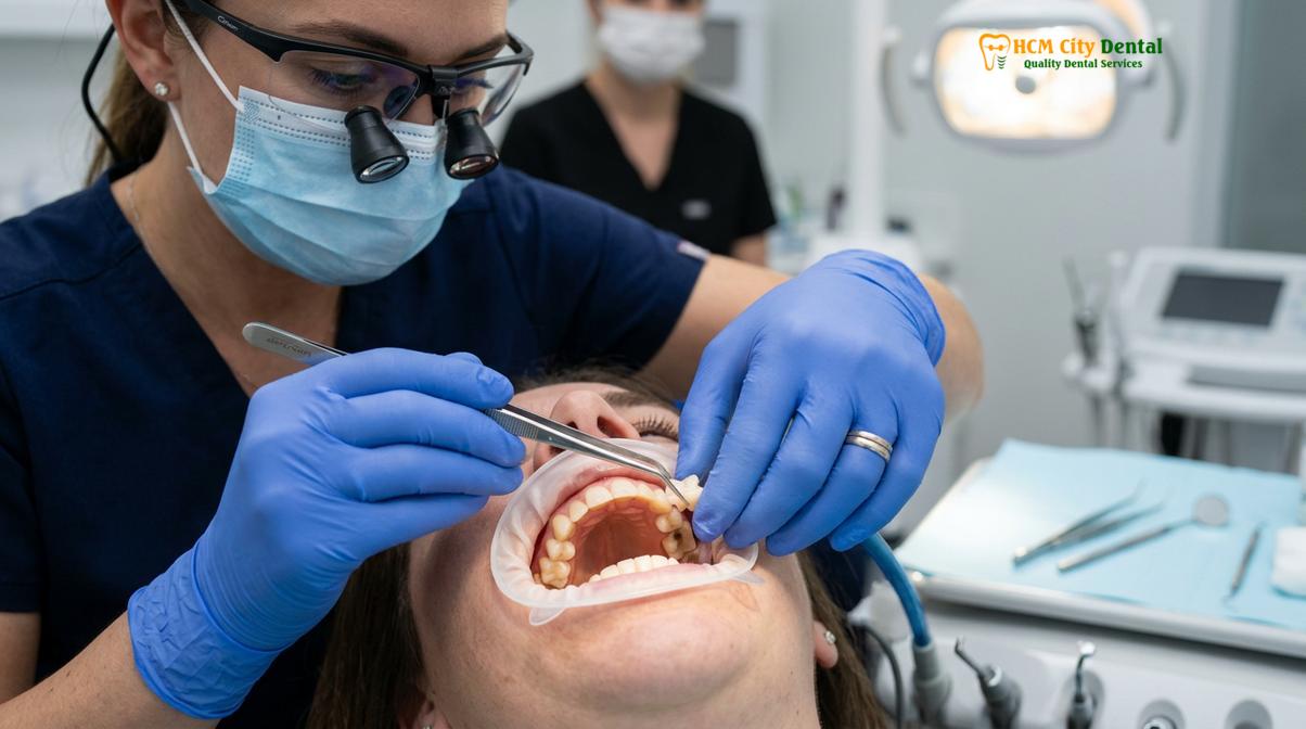 Visual description of Same Day Dental Filling CEREC CAD CAM Saigon
