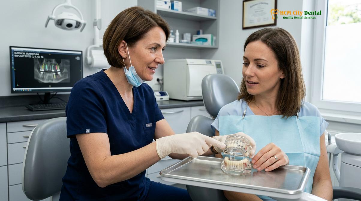Visual description of implant consultation Saigon