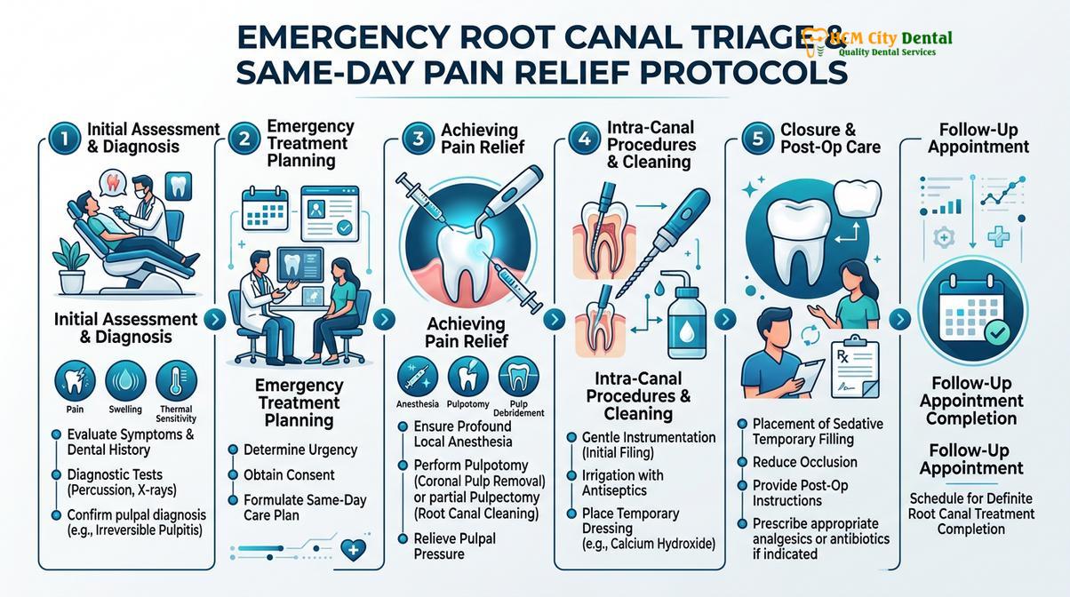 Summary diagram of Same Day Root Canal Saigon