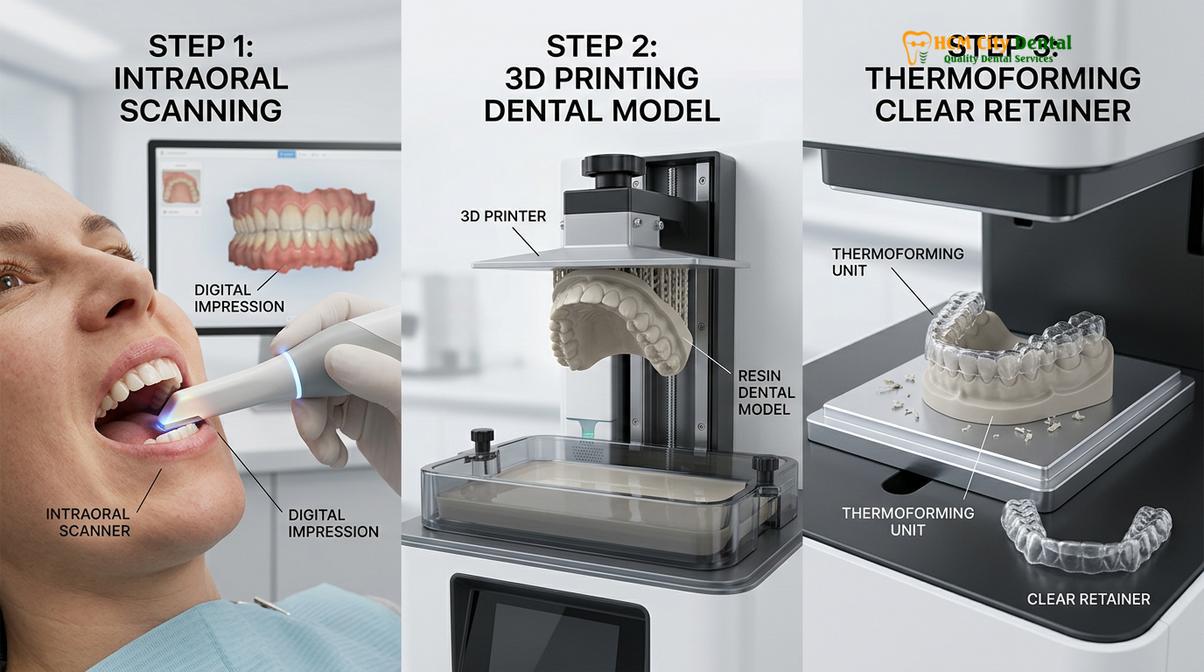 Clinical photography related to same day retainer service Saigon