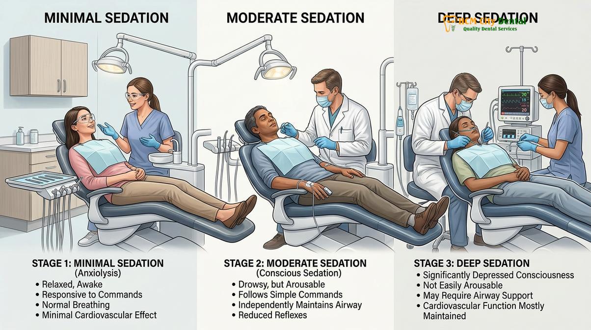 Visual description of sedation dental tourism Vietnam