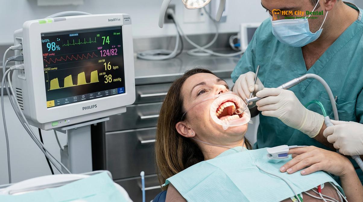 Visual description of sedation dentistry cost Vietnam vs Korea