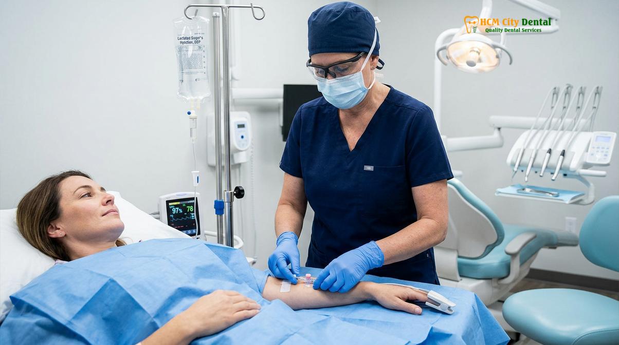 Clinical photography related to sedation gag reflex