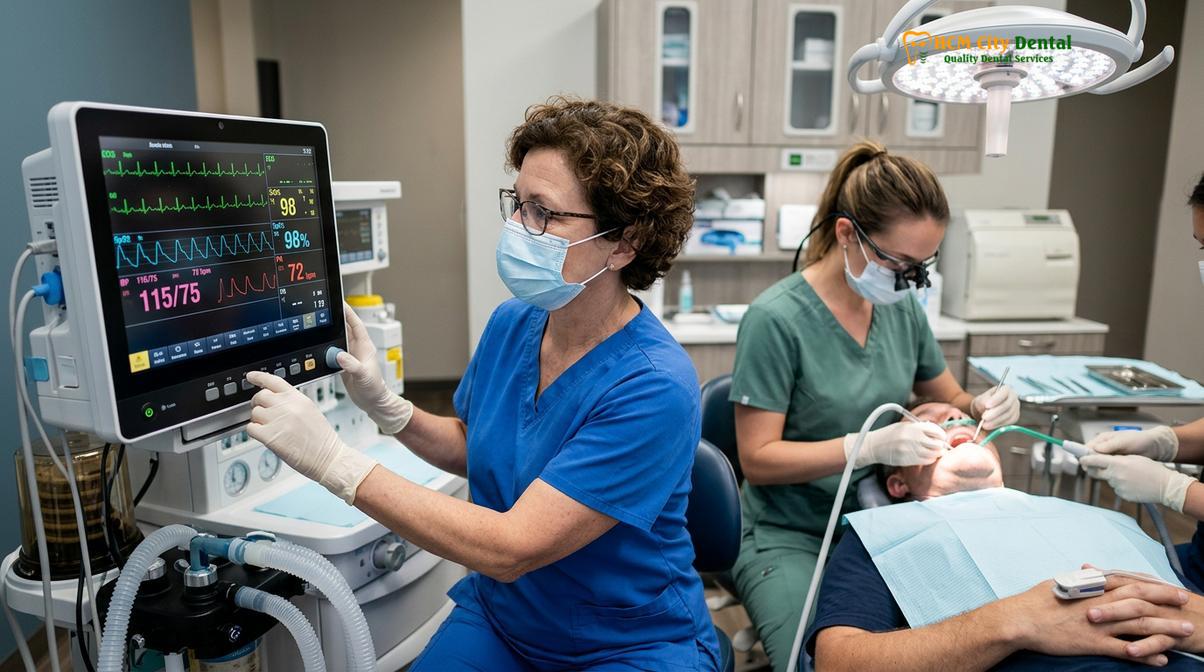 Visual description of sedation dental crowns