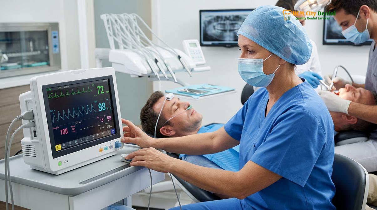 Visual description of sedation for full mouth reconstruction