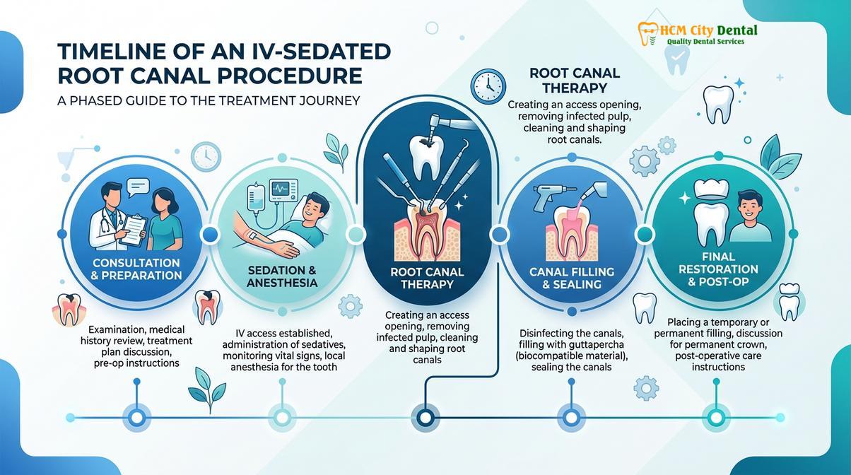 Summary diagram of sedation root canal