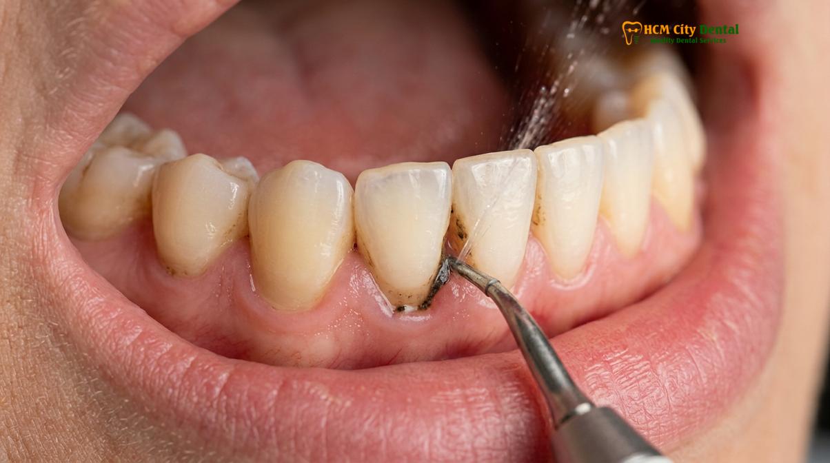 Clinical photography related to sensitive teeth after scaling