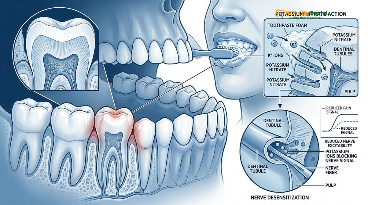 Visual description of sensitive teeth after scaling