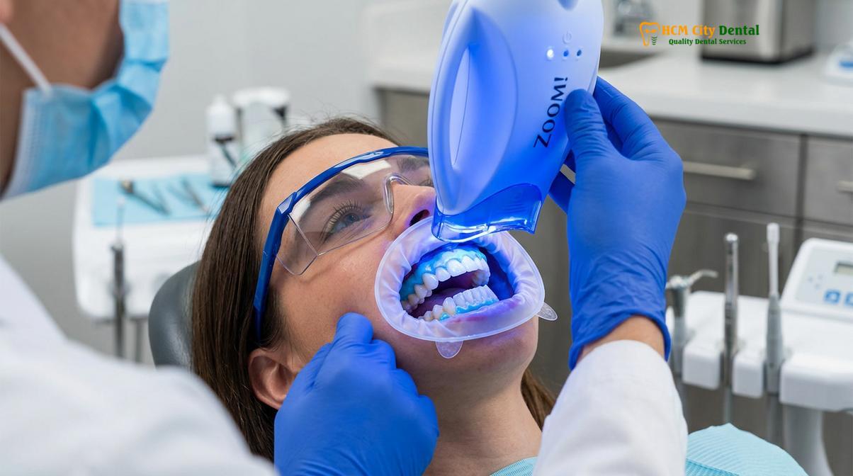 Visual description of sensitive teeth after whitening remedies