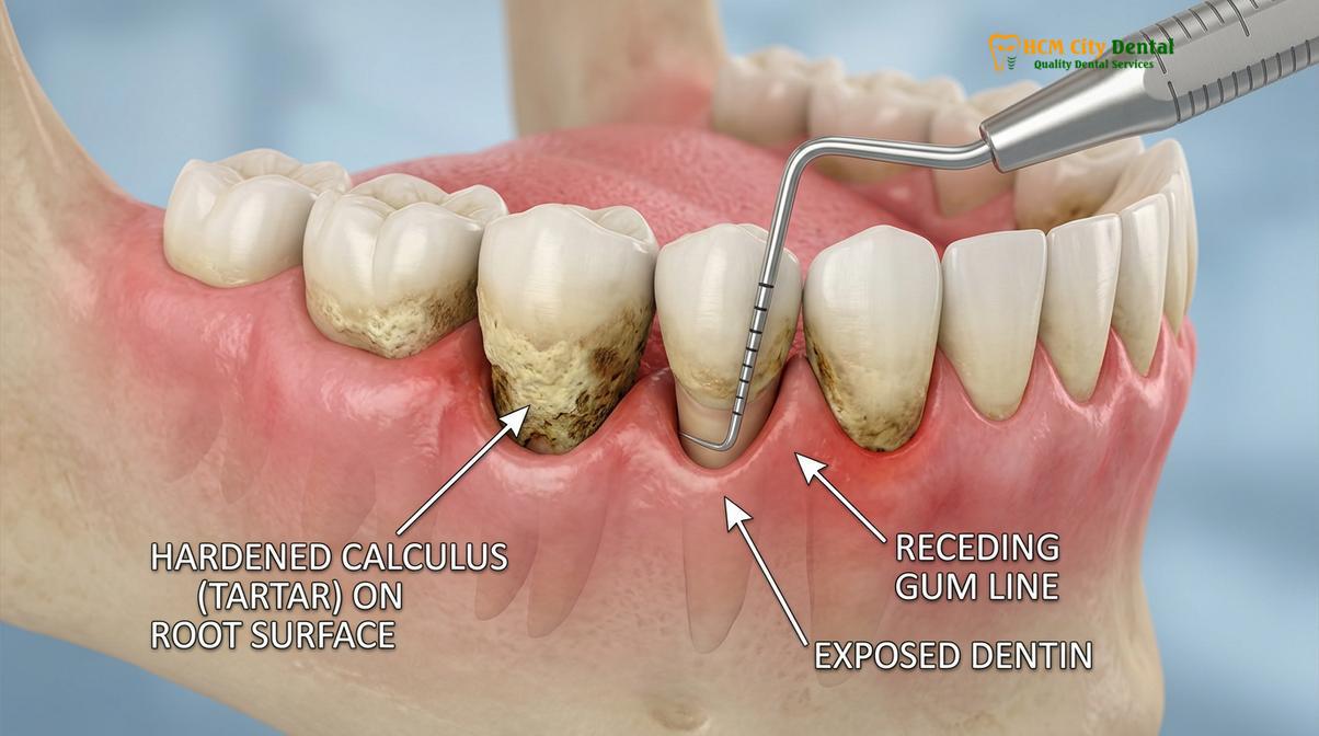 Visual description of Signs You Need Deep Cleaning Tartar Gums