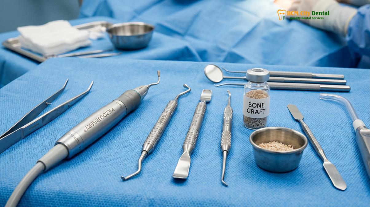 Clinical photography related to sinus lift dental implant