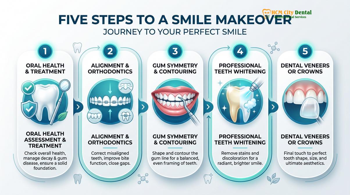 Summary diagram of smile makeover guide