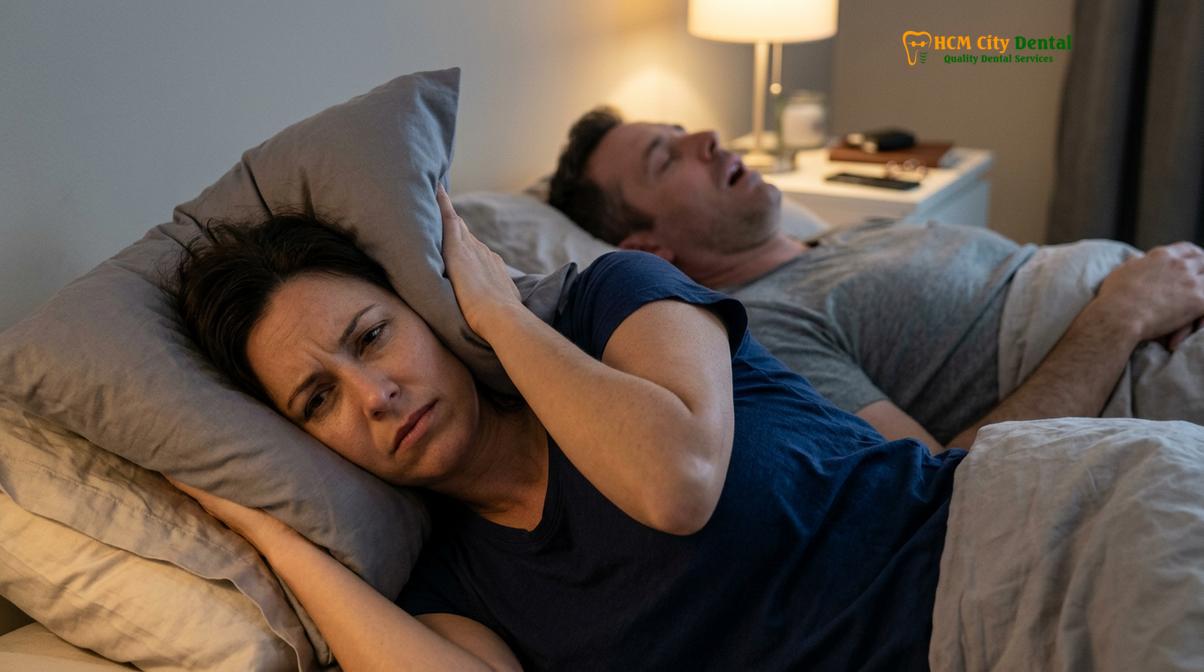 Clinical illustration of how to stop snoring