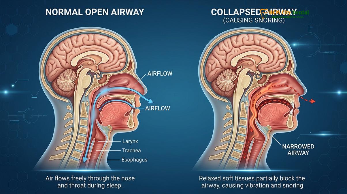 Clinical photography related to how to stop snoring