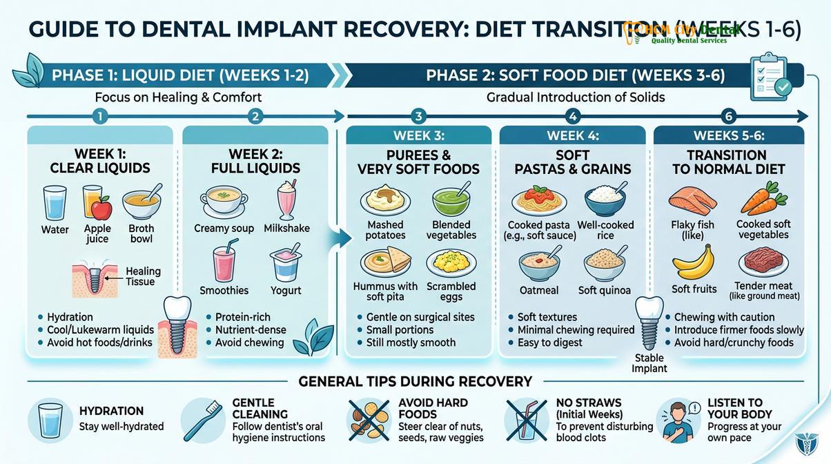 Summary diagram of soft foods restaurants District 1 Saigon dental surgery