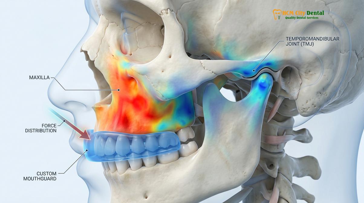 Visual description of custom sports mouthguard kids